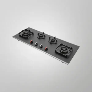 CRYSTAL NOIR 1104- 4 Burners Built-in Hob with Frosted Crystal Black Glass Finish