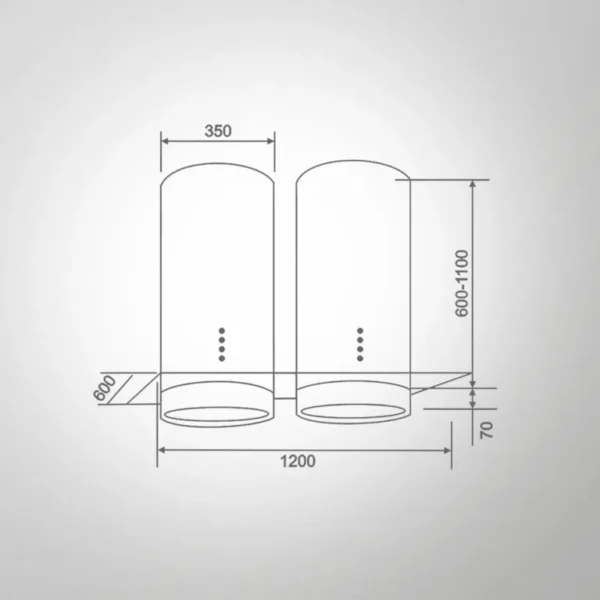 FLORA TWIN DX – 120 (ISLAND) | Unique Twin Cylinder Design | Stainless Steel Finish - Image 2