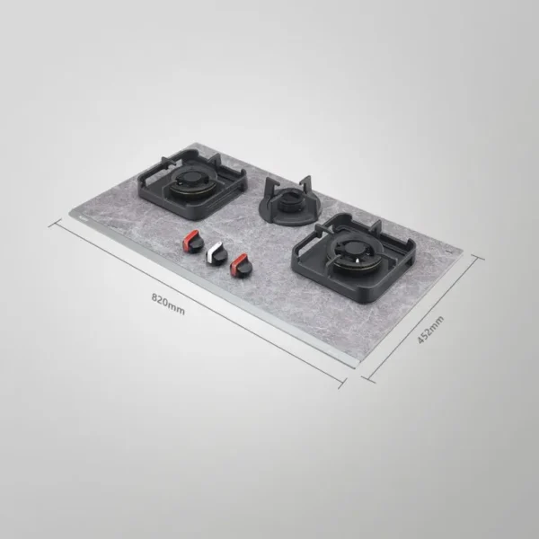 MARMOR 823- 3 Full Brass High Efficiency Burners Built in Hob, FFD Feature - Image 2